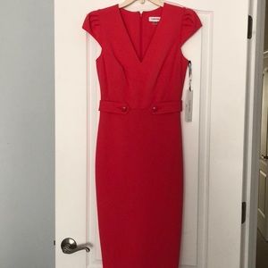 Coral CK Cap Sleeve Dress